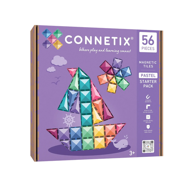 CONNETIX - Pastel Starter Pack 56 Teile – Magnetbausteine 🌈