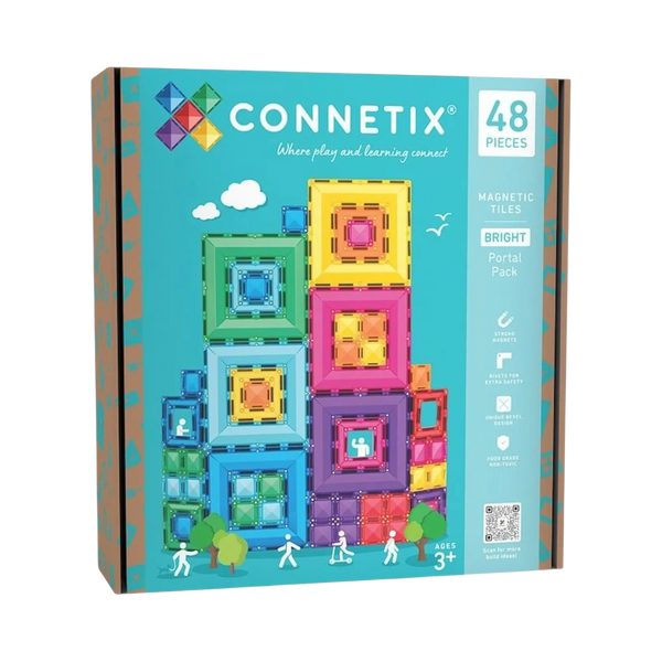 CONNETIX Bright Portal Pack 48 pc - Magnetische Bausteine mit Smart-Spin Technologie