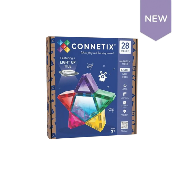 CONNETIX Light Star Pack 28 pc - Magnetische Bausteine mit LED-Leuchtstein