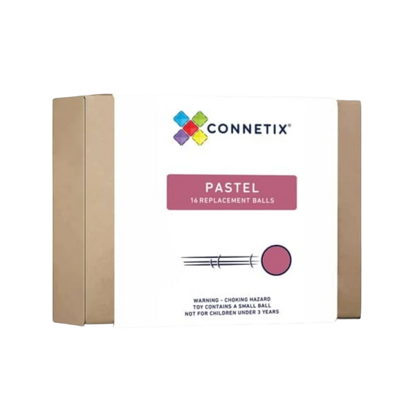 CONNETIX Pastel Ball Pack 16 pc - Holzkugeln für Kugelbahn in Pastellfarben