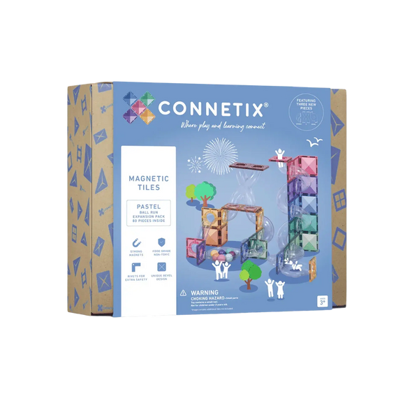 CONNETIX Pastell Kugelbahn Erweiterungspaket - 80-teiliges Set