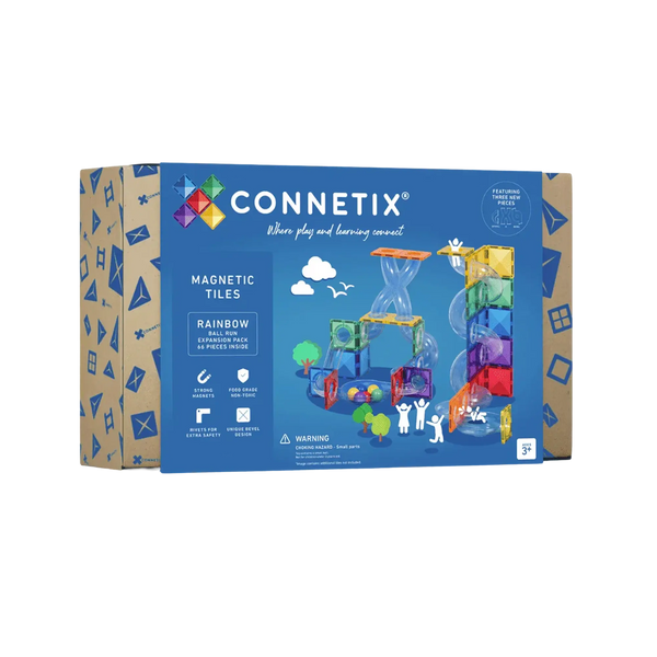 CONNETIX Regenbogen Kugelbahn Erweiterungspaket - 66-teiliges Set