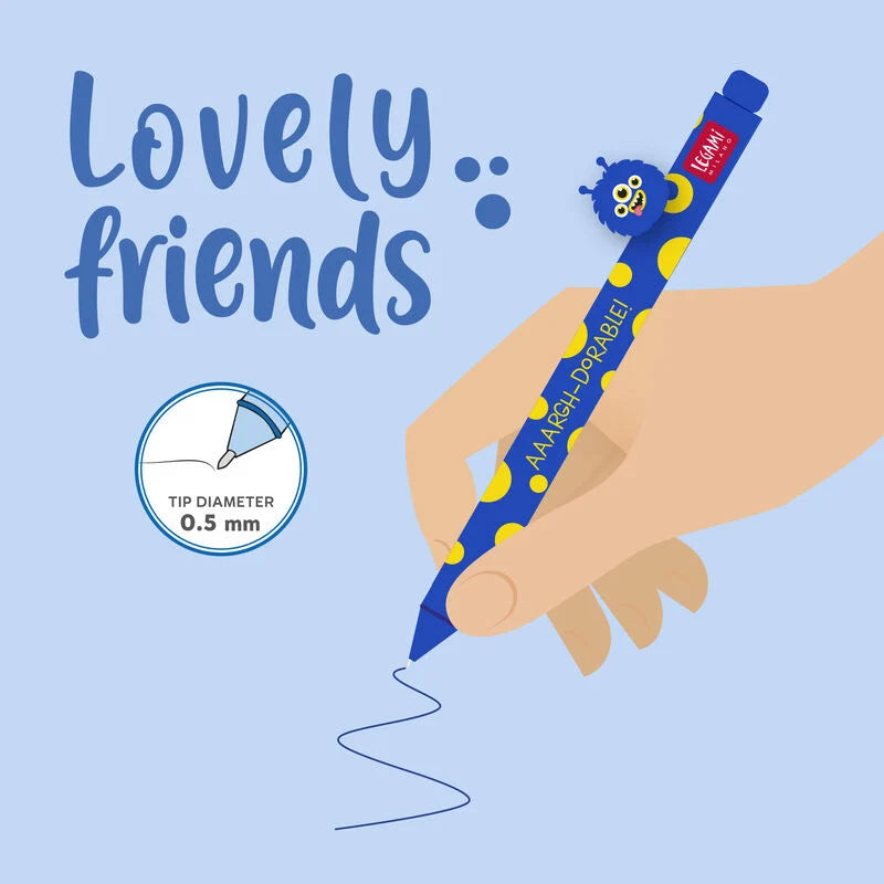 LEGAMI Gelstift mit Tierdeko "Lovely Friends" - Monster
