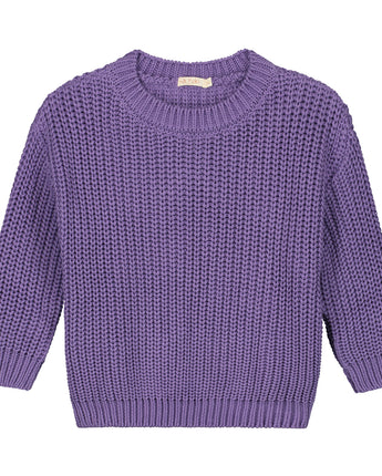 Chunky Knitted Sweater - Violet