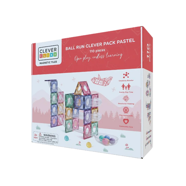 Cleverclixx - Ball Run Clever Pack Pastell - 110-teiliges Set