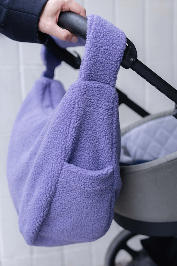 LUKKILY Bag #3 Teddy dark lavender - Mom-Bag mit längenverstellbarem Henkel - Makimo - Smart Kids