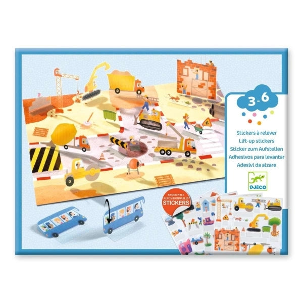 Djeco Sticker zum Aufstellen: Fahrzeuge