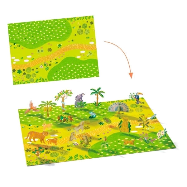 Djeco Sticker zum Aufstellen: Tiere