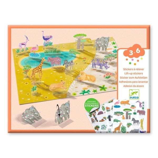 Djeco Sticker zum Aufstellen: Tiere