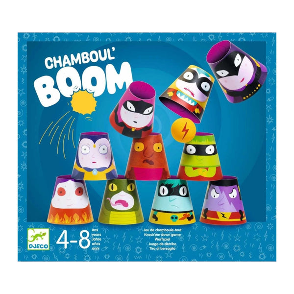 DJECO Dosenwerfen Chamboul Boom - Klassisches Wurfspiel für Kinder ab 4 Jahren - Makimo - Smart Kids