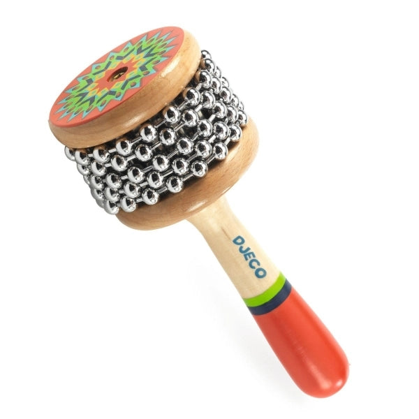 DJECO - Animambo – Mini Cabasa aus Holz und Metall