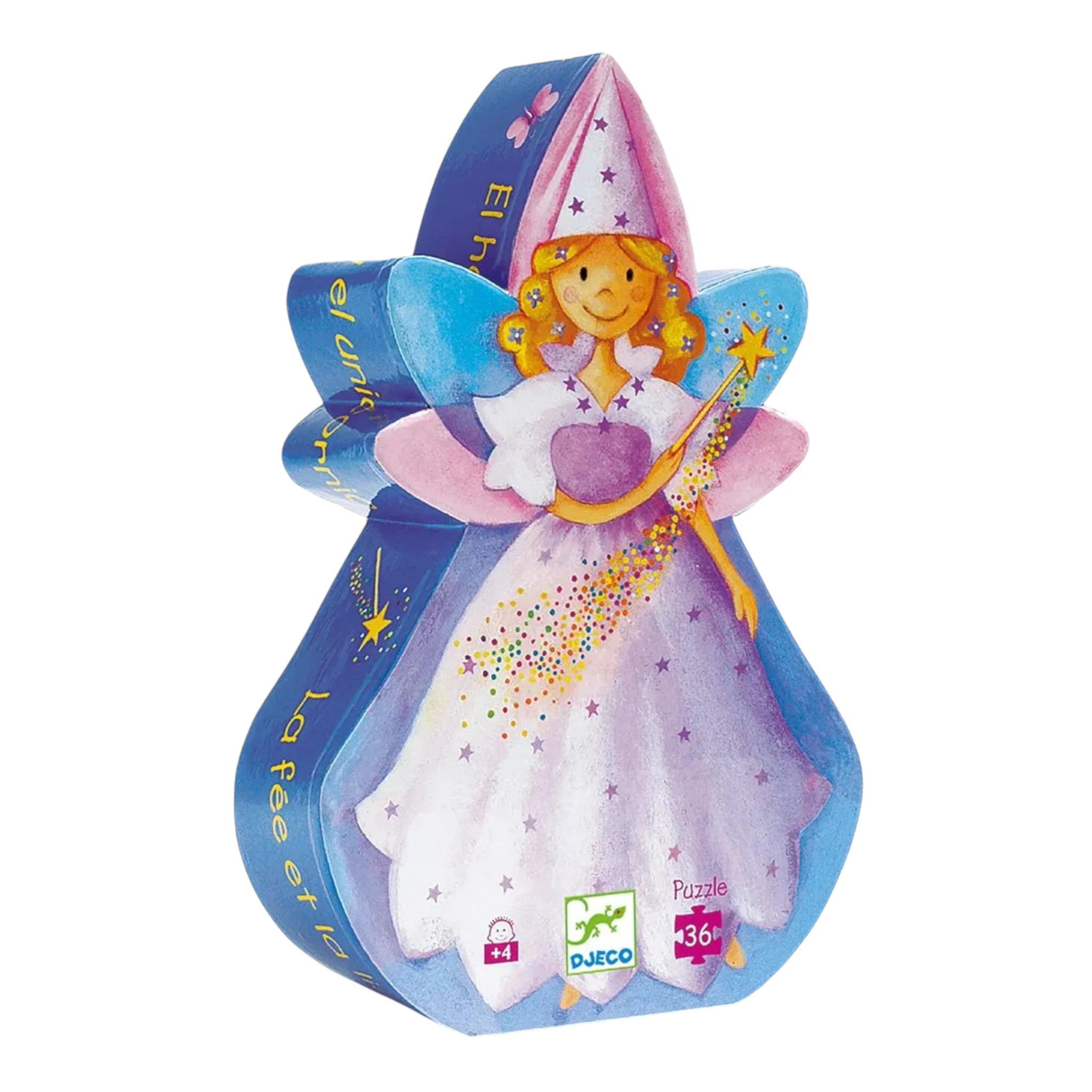 DJECO Puzzle Fee und Einhorn - 36 Teile Silhouetten-Box - Makimo - Smart Kids