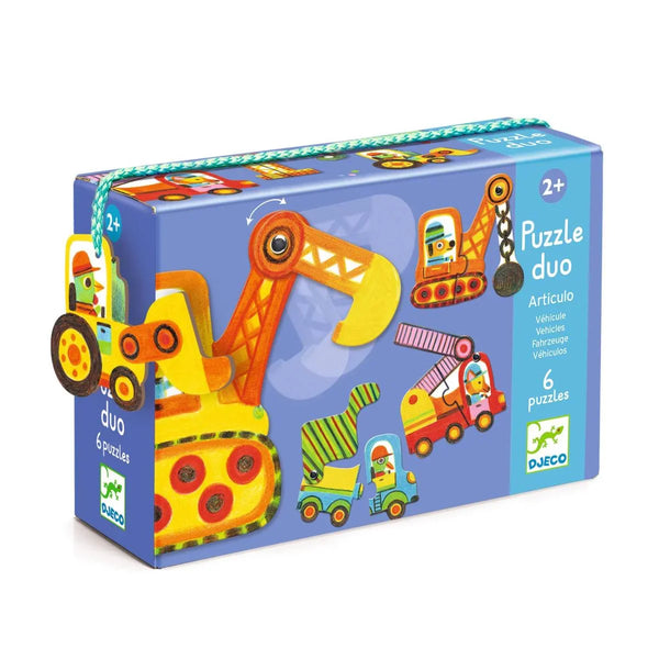 DJECO - Lernspiel: Puzzle duo "Bewegte Fahrzeuge" - Makimo - Smart Kids