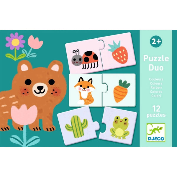DJECO - Lernspiel Puzzle duo Farben - Farbenlernpuzzle Zuordnung - Makimo - Smart Kids