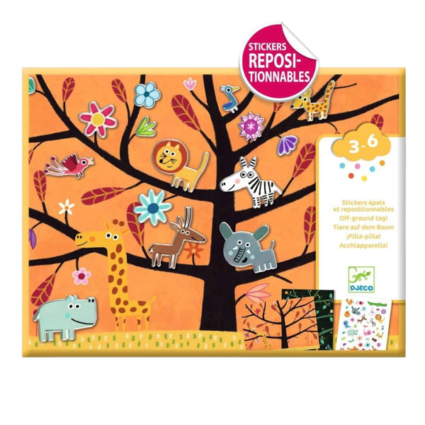 Djeco Sticker Tiere auf dem Baum 30 wiederverwendbar - Makimo - Smart Kids