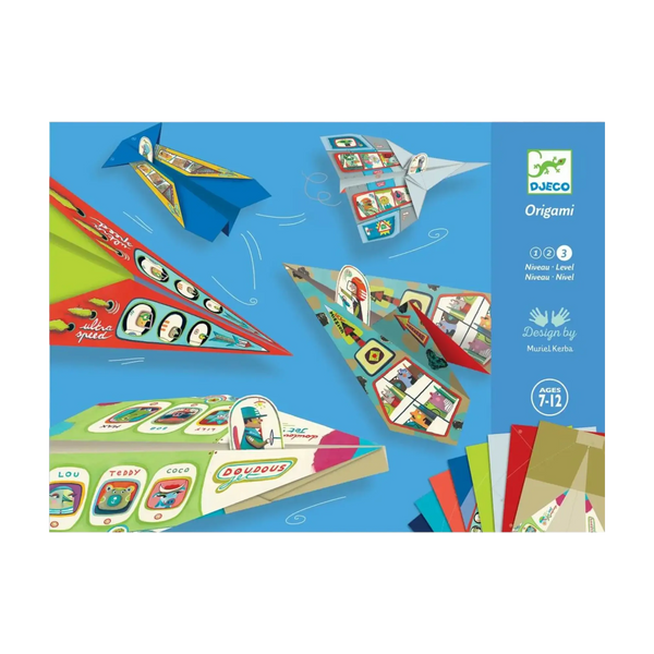 Djeco Origami Flugzeuge 20 Papierflugzeuge Set ab 7J