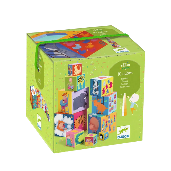 Djeco Stapelturm 10 funny blocks 86cm hoch ab 12M