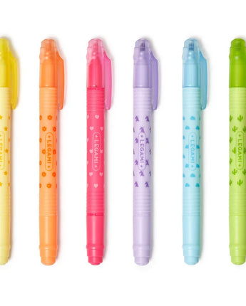 LEGAMI Set mit 6 löschbaren Textmarkern "Magic Highlighters"