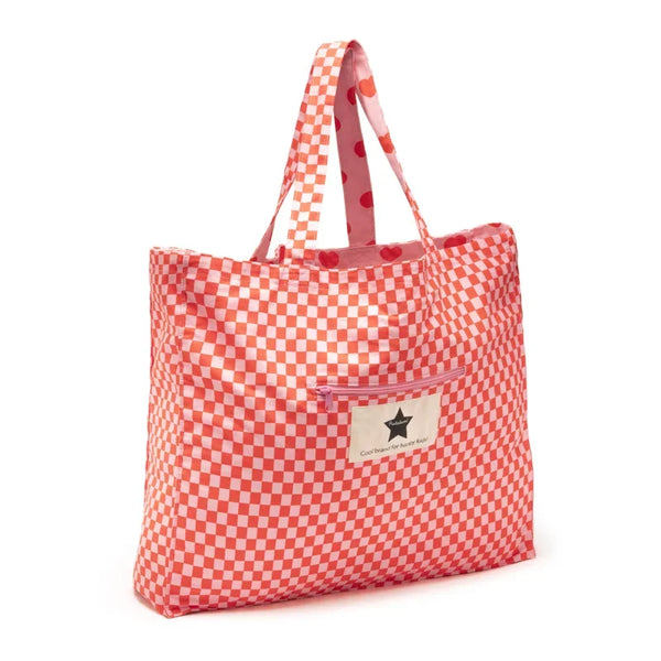 Ratatam - Wende-Shopper aus Baumwolle - Herzen, Rosa - Makimo - Smart Kids