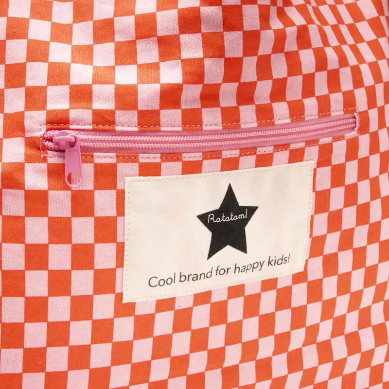Ratatam - Wende-Shopper aus Baumwolle - Herzen, Rosa