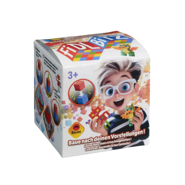 FidlBitz Starter Set - 160 Sensorikwürfel Fidget Spielzeug Blau Grün Lila