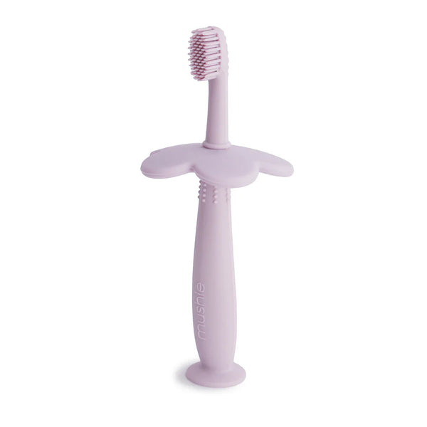 Mushie - Flower Training Toothbrush – Baby Trainingszahnbürste aus Silikon - Makimo - Smart Kids