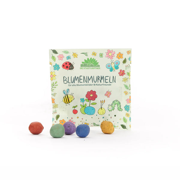 Die Stadtgärtner - 5 Blumenmurmeln im Tütchen – Nachhaltige Samenbomben
