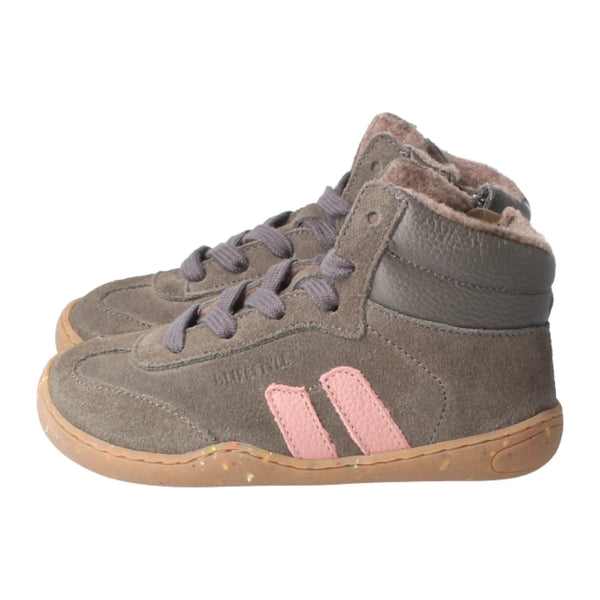 bLIFESTYLE wildbienenstyle anthrazit - Bio-Velours Kinderschuhe mit Merinowolle - Makimo - Smart Kids
