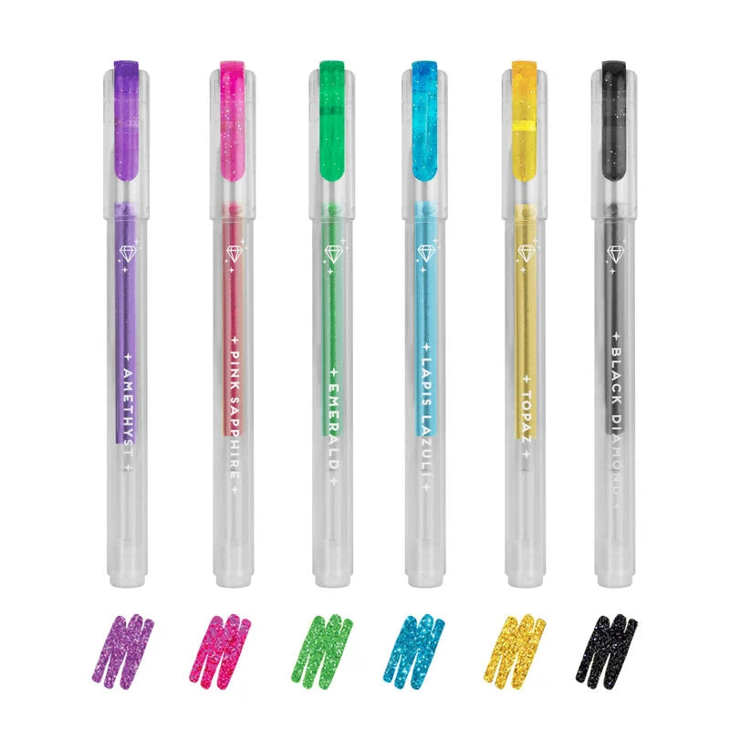 LEGAMI Set mit 6 glitzernden Mini-Gelstiften "Shine Like a Diamond"