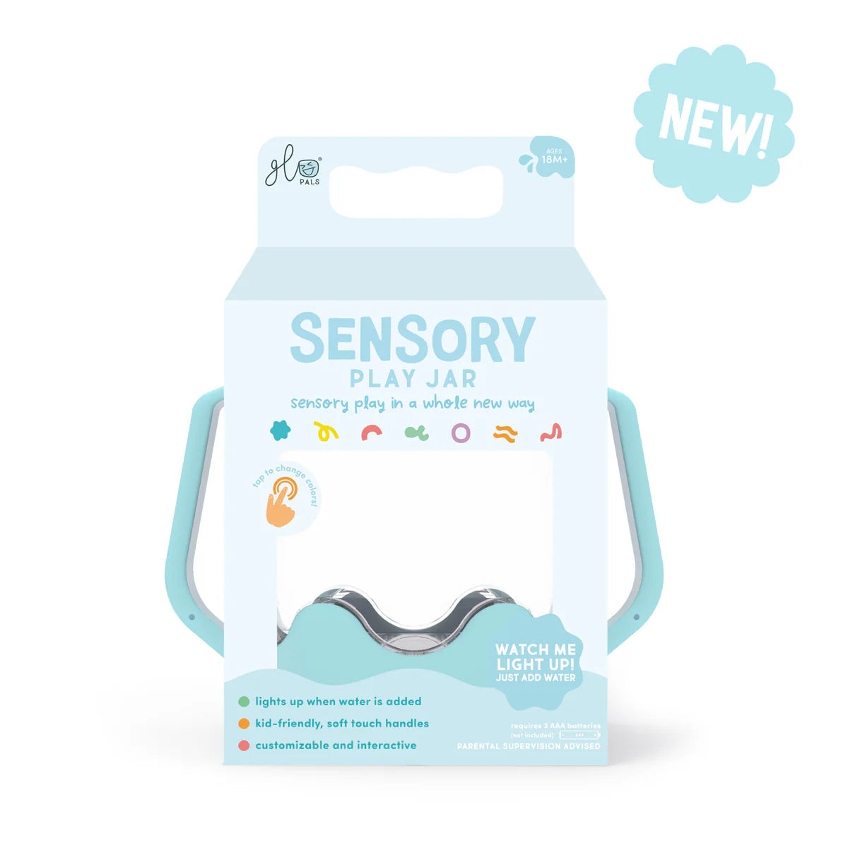 Glo Pals - Sensory Play Jar - Frosty Blau