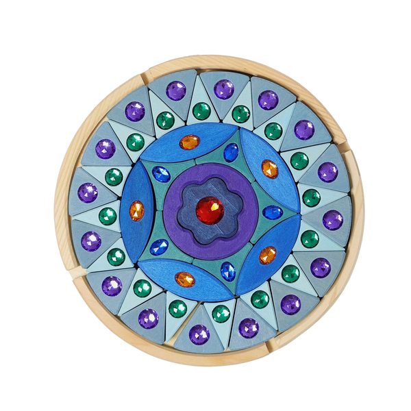GRIMM'S Kleines Glitzermandala - 44 Teile Holzspielzeug