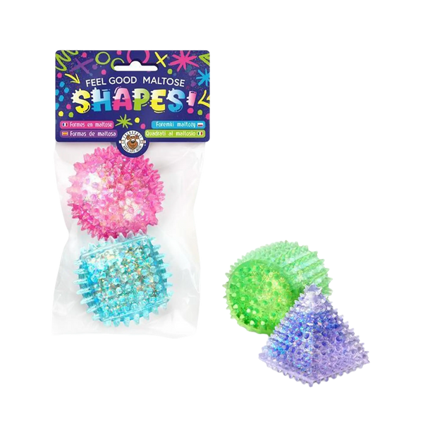 Glitzer-Maltose-Shapes 2er-Set – Anti-Stress-Squeeze-Figuren mit Glitzer