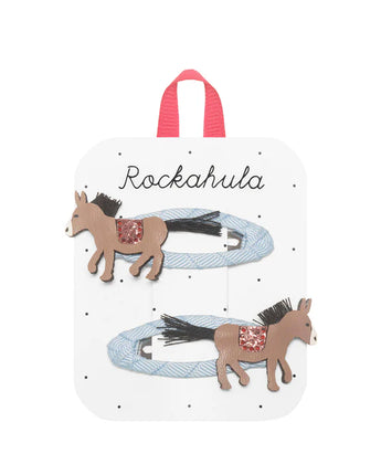 Donkey Derby Clips – Haarklammern mit Eselmotiven von Rockahula