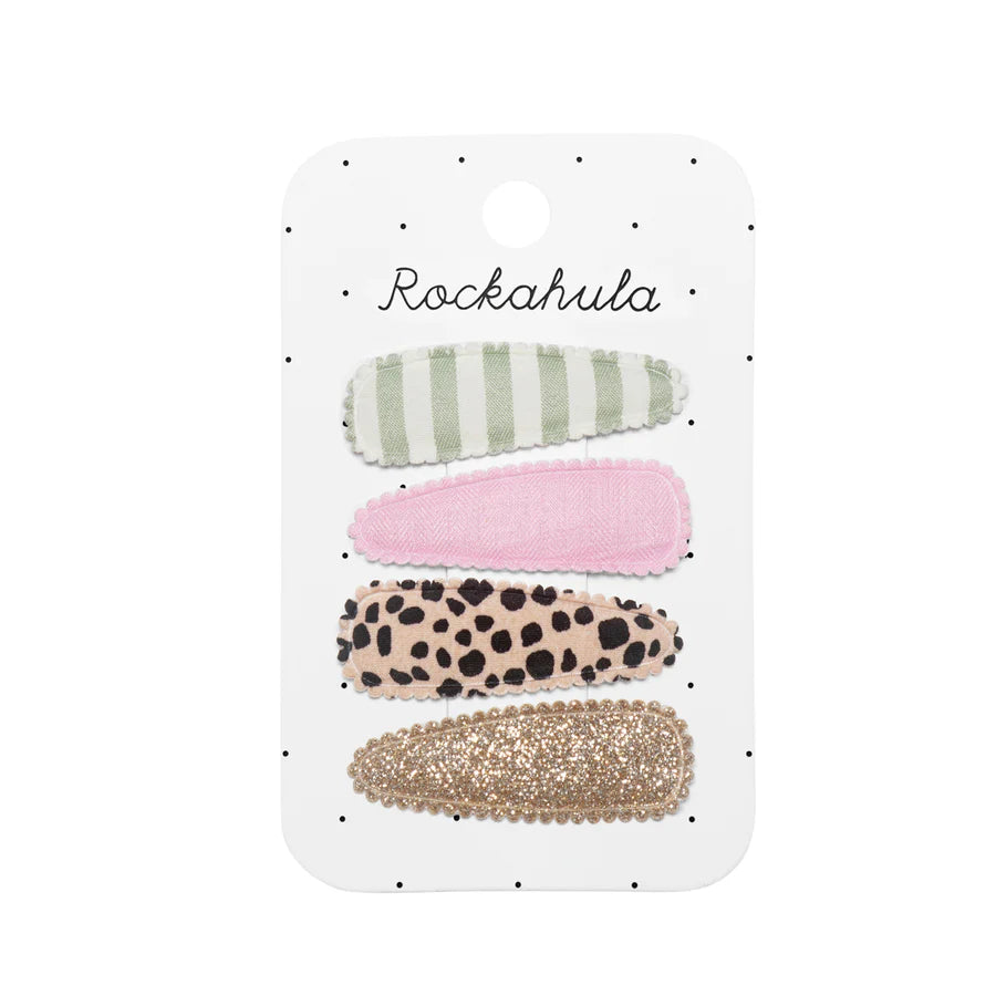 Rockahula Kids Haarclips "Mix and Match Safari" – 4er Set
