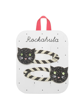 Stripy Cat Haarspangen von Rockahula Kids