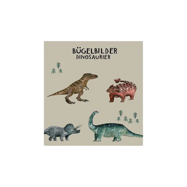 HALFBIRD Bügelbilder Set "Dinos" - 4 Stück
