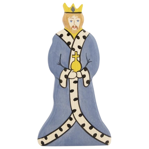 Holztiger König – Holzfigur zum Spielen
