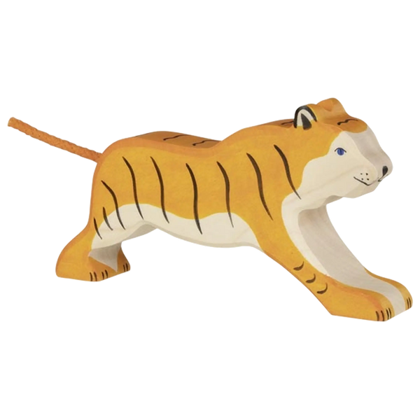 Holztiger Tiger, laufend – Holztier zum Spielen