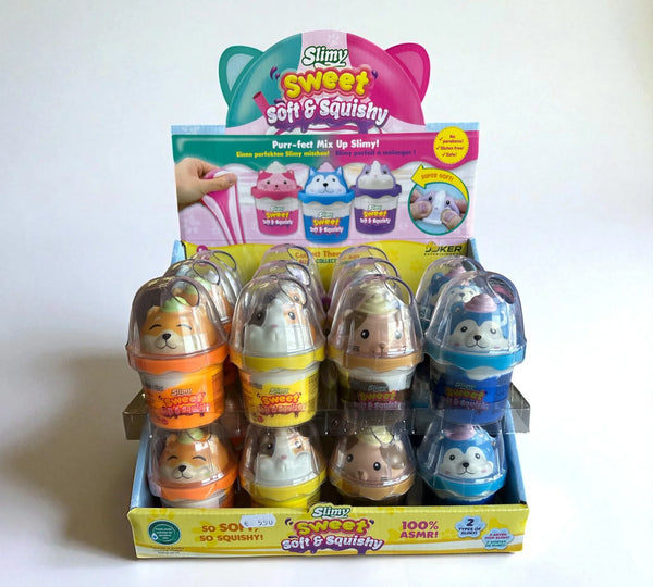 JOKER Entertainment Slimy Sweet Soft & Squishy - Sammel-Slime mit Tierfigur - Makimo - Smart Kids