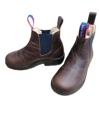 Blue Heeler- OUTBACK KIDS Chelsea Boots brown/navy Lammfell