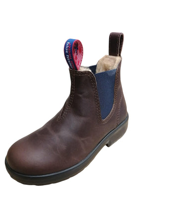 Blue Heeler- OUTBACK KIDS Chelsea Boots brown/navy Lammfell