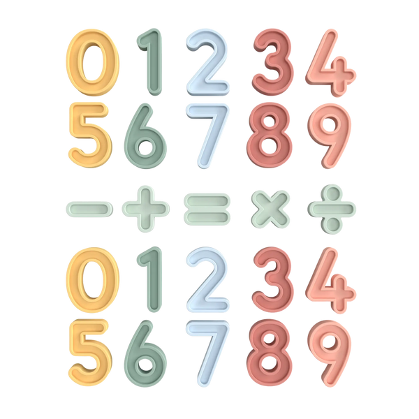 INSPIRE MY PLAY Numbers Set - Silikon Zahlen und Symbole für sensorisches Lernen