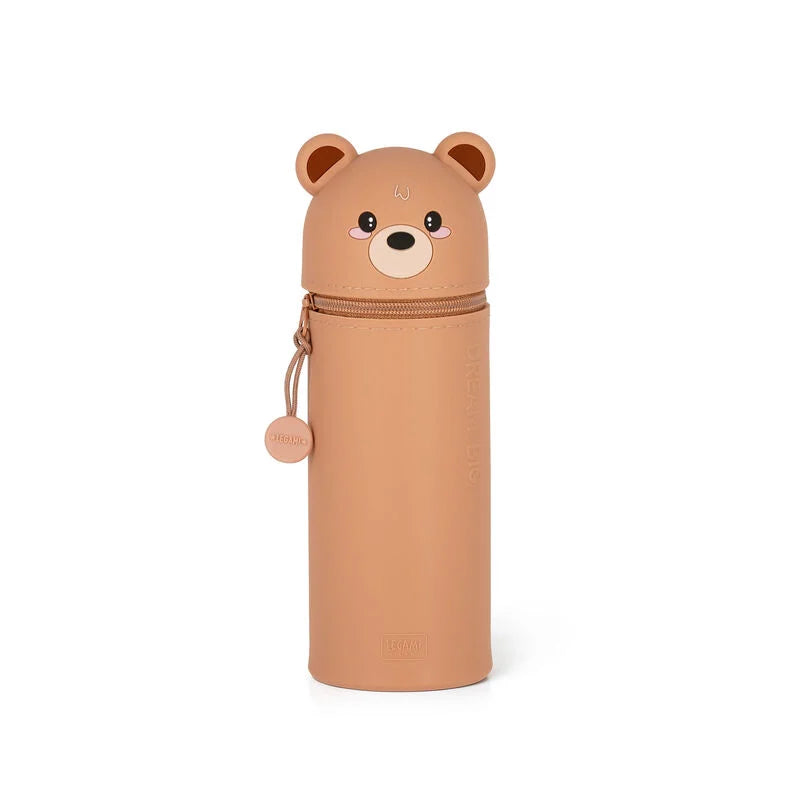 LEGAMI 2-in-1 Silikon-Federmäppchen "Kawaii" - Teddy Bear