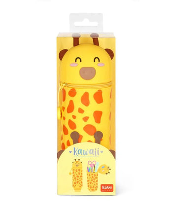 LEGAMI 2-in-1 Silikon-Federmäppchen "Kawaii" - Giraffe