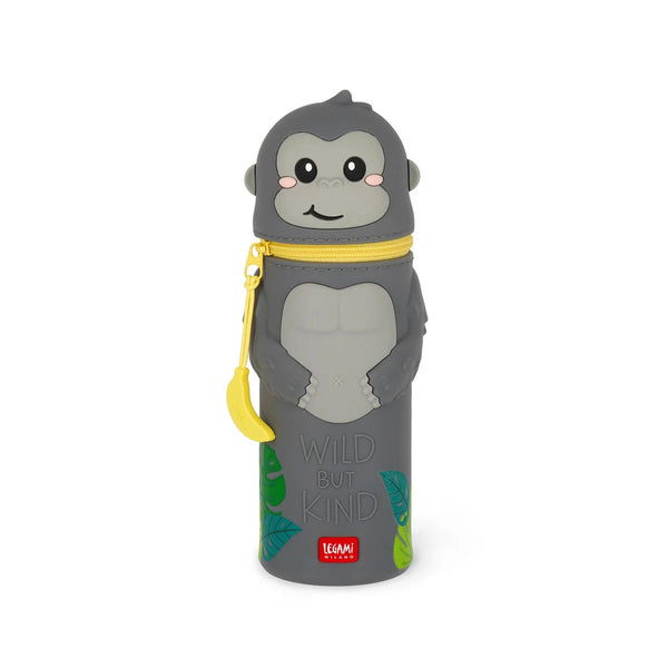 Legami - 2-in-1 Federmäppchen Gorilla „Wild but Kind“ – Kawaii