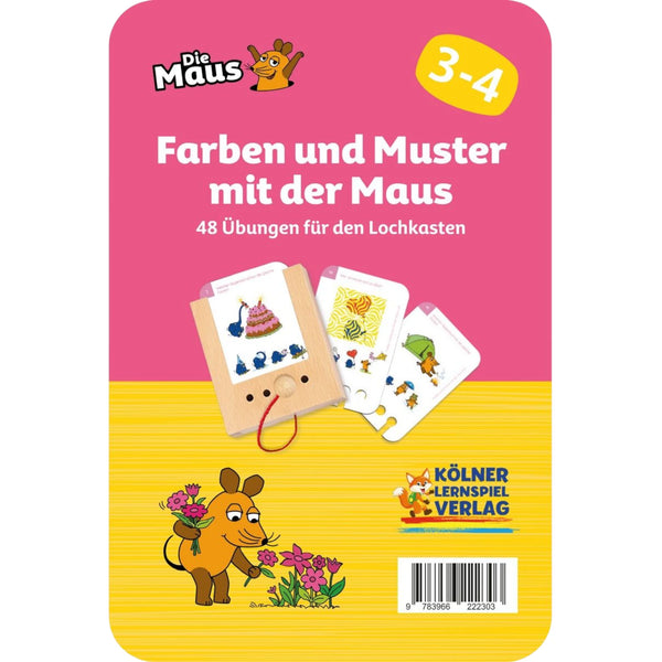 Farben und Muster mit der Maus - Lochkasten Kartensatz ab 3 Jahren - Makimo - Smart Kids