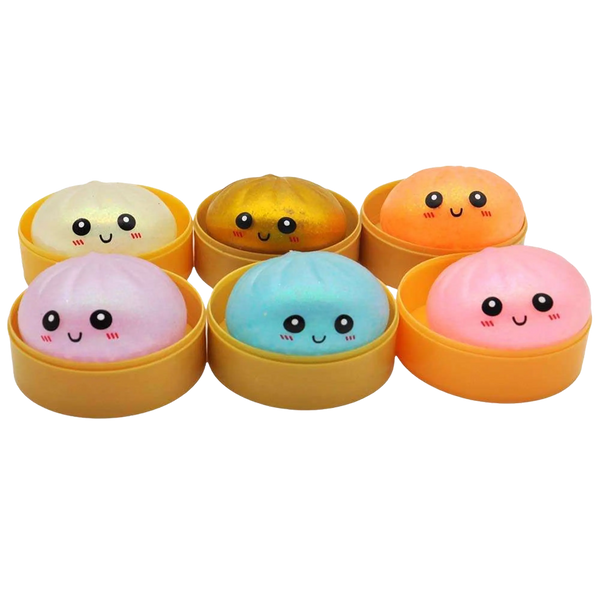 Kögler - Squishy Baozi mit Wasserperlen & Glitzer – 8,5 cm ✨🥟