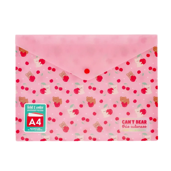 LEGAMI Dokumentenmappe – Fold & Order – Teddy Bear Cherry Pink
