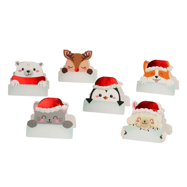 LEGAMI Set mit 12 weihnachtlichen Tischkarten