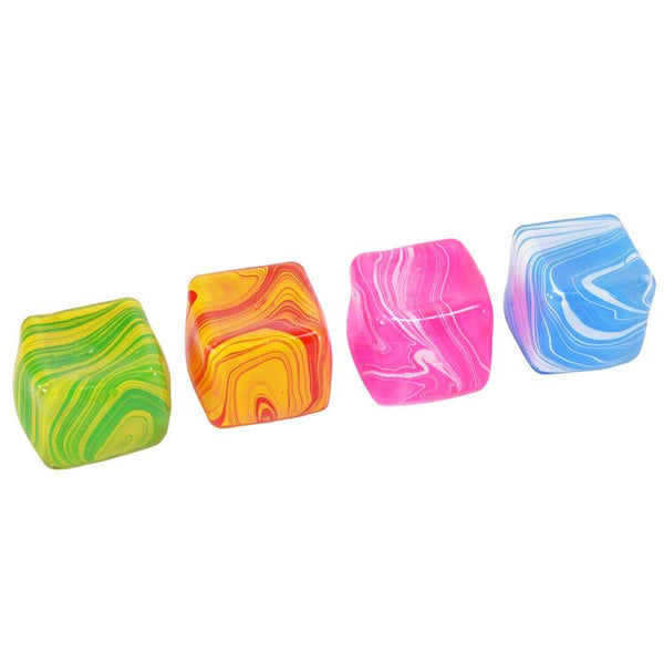 Stretch-O - Maltose Quetsch Würfel mit Marmorierung – Squishy 5 cm